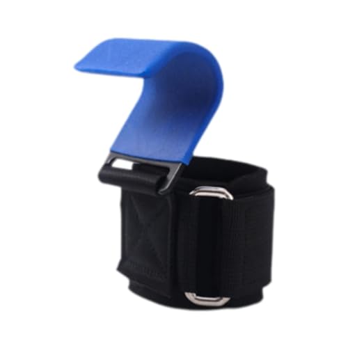 Menolana Fitness Weight Lifting Hook for Men Women Exercise Strength Training Thick Wrist Padding Weight Lifting Grip for Shrugs Rows, Blue