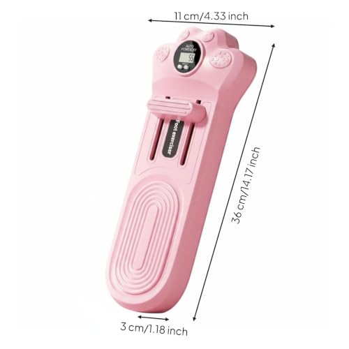 Foot Exercise Toe Training Device Arch Supporter with Digital Repetition Count Display Polypropylene Build Suitable for Daily Routine Gym Exercise - color: Pink