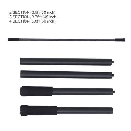 Yctze Workout Pole, Workout Stretching Stick Secure Grip Strengthen Muscle Adjustable Yoga Stick with Foam Handles for Exercise