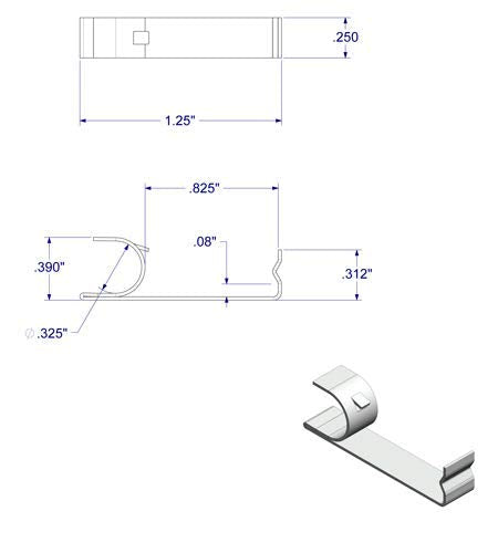 WRS Take Out Clip for Block & Tackle Balances, Zinc-Plated Steel, 20-Pack | Zinc-plated steel, 0.25" wide, corrosion resistant, for sideload window applications - size: 20 Pack