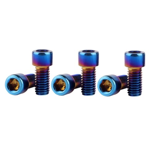 6Pcs Bike Screws M6x10 12 16 18 20 25 30 35mm Stainless Steel Socket Head Cap Allen Hex Bolt (Burnt Blue, M6 x10mm) - color: Burnt Blue, size: M6 x10mm