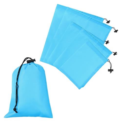 Drawstring Bag with Toggle, Stuff Sack String Waterproof Travel Storage Bags Cinch Stuff Pouch -Fitting for Yoga - color: Sky Blue