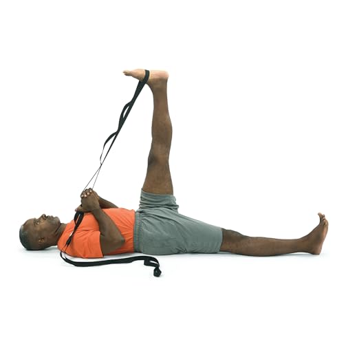 OPTP The Original Stretch Out Strap XL with Exercise Poster, USA Made | Extra-Long stretching strap, Stretch Out Strap for physical therapy, yoga stretching strap for knee therapy, 7'5" long, nylon