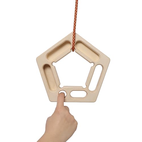 Wooden Rock Climbing Hangboard Rock Climbing Fingerboard Rock Climbing Training Climbing Board Trainer for Strengthen Fingers and Grip - color: 2*PCS-Pentaboard