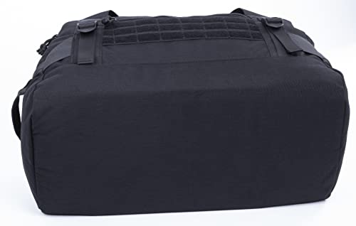 Tactical Duffle Bag MOLLE Gear Bag Carry on Travel Weekend Duffel Bag. Ideal for Hunting, Shooting Range, Law Enforcement, Camping, Travel and Viechle. 35L - color: Black