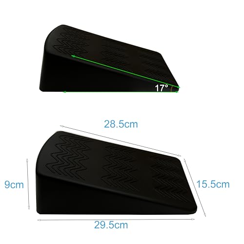 Squat Wedge Block Pairs, YOGA Pilates Block Slant Board Calf Stretcher, Exercise Ramps for Weightlifting, Squat Wedges, Home Gym, Weight Lifting & Yoga