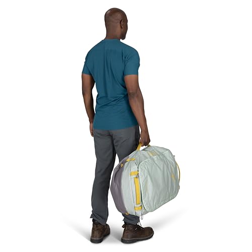 Osprey Transporter Lightweight Travel Duffel Bag - Extra Large Water Resistant Durable Gear Bag for Men and Women - color: Frosty Mint/Soundwave Grey, style: 65l