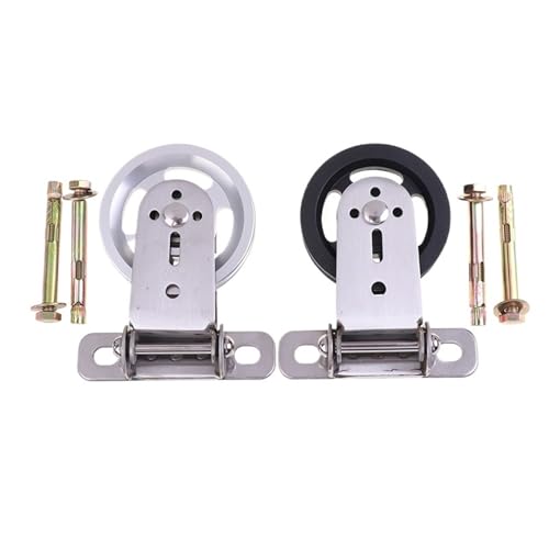 U Groove Stainless Steel Wall Pulley Wall-Mounted Silent Pulley System | 360° Rotating Cable Machine for Full-Body Strength Training(ColorA) - color: ColorA