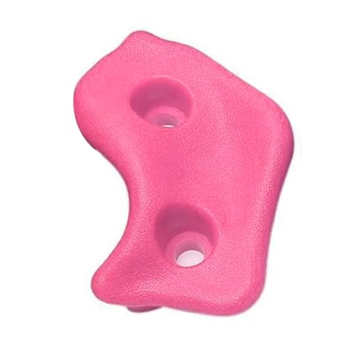 10PCS Rock Climbing Holds, PE Ergonomic Design with Rock Texture for Indoor Outdoor Climbing Wall, Includes Screws and Wrench Tools - color: Pink