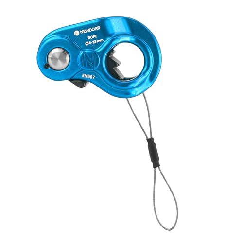 NewDoar Rope Ascender Lightweight Rope Clamp Ascender Riser Adjuster Fits 8-13mm Rope Self-Locking Grip for Rock Climbing,Hunting,Protection Rescue,Rappelling,Arborist,Gear Equipment - color: Blue