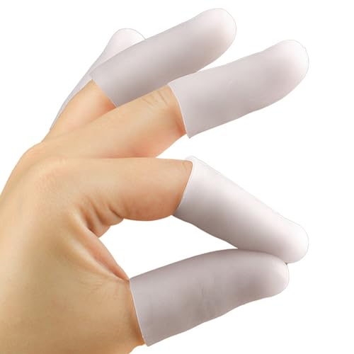 1pair High Elasticities Finger Guard Reusable Finger Protecting Sleeves for Extended Wear Comfortable(color)