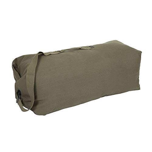 Stansport Deluxe Duffel Bag with Shoulder Strap - color: Olive Green, size: 36" X 10" X 10"
