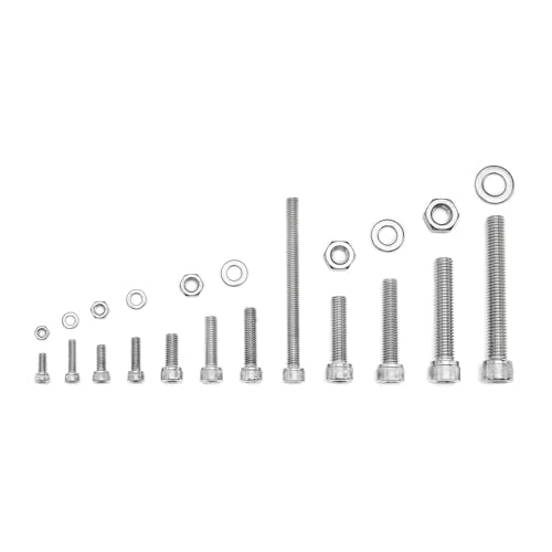 M5 M6 M8 M10 Metric Machine Bolt Assortment 304 Stainless Steel Cylindrical Head Screws and Bolt Hex Socket Head Cap Machine Screws Kit - color: X14-large-365 M5 M6 M8 M10 Socket Cap(silver)
