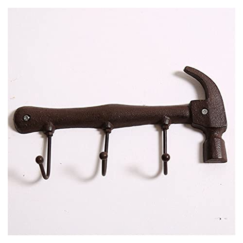 Wall Mounted Coat Rack Wall Coat Rack Creative Style Cast Iron Hook Wall Hanger in The Hallway for Hanging Coat Jacket Backpack Coat Rack Tree (Color : Brass) (1)