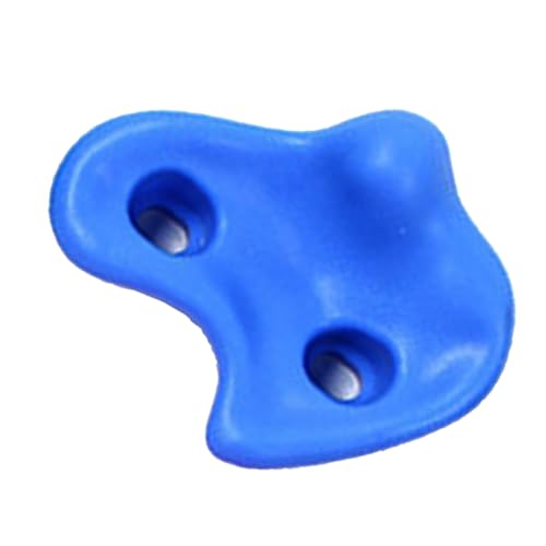 SUNGOOYUE 20 PCS Rock Climbing Holds, Ergonomic PE Rock Wall Grips with Screws and Wrench Tool, for Indoor Outdoor Kids - color: Blue