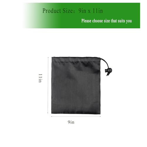6-Pack Nylon Drawstring Bags with Toggle Closure - Multi-Size Cinch Sack Set for Travel Luggage Organization, Gym Gear, Shoe Storage, and Folding Blind Cane Pouch - Ditty Bags (9 x 11 Inch) - size: 9 x 11 Inch