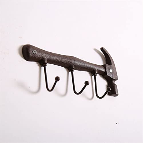 Wall Mounted Coat Rack Wall Coat Rack Creative Style Cast Iron Hook Wall Hanger in The Hallway for Hanging Coat Jacket Backpack Coat Rack Tree (Color : Brass) (1)
