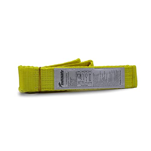 2" x 6’Rigging Moving Straps Lifting Sling Tree Saver Recovery Straps Twisted Eye Web Sling 3100lbs Vertical Capacity - color: Yellow - Vertical Capacity 3100LBS, size: 6ft