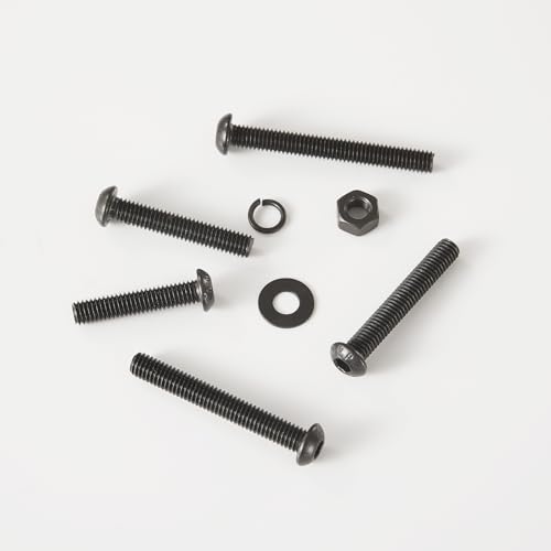 200 PCS M5 x 30mm 35mm 40mm 45mm 50mm, Button Head Socket Cap Screws Bolts Washers Nuts Assortment Kit, 10.9 Grade Alloy Steel, Black Oxide Finish, Metric Allen Hex Drive - size: Button M5x30/35/40/45/50 mm