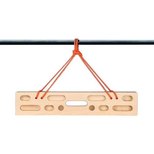 Hangboard Rock Climbing Wooden Multi-Grip Portable | Rock Climbing Pull Up Bar Grip Trainer for Climbers Beginner Men Women Home Gym Indoor Fitness Workout
