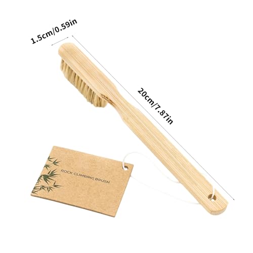 Rock Climbing Brush, Hard Bristle Wooden Handle with Hanging Hole, 7.87 Inch for Bouldering Climbing Hold Outdoor Gear