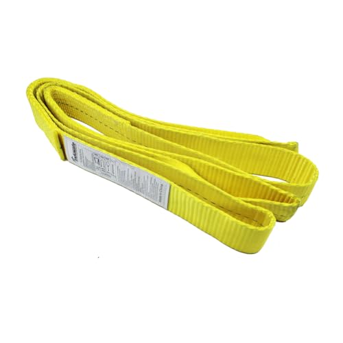 2" x 6’Rigging Moving Straps Lifting Sling Tree Saver Recovery Straps Twisted Eye Web Sling 3100lbs Vertical Capacity - color: Yellow - Vertical Capacity 3100LBS, size: 6ft