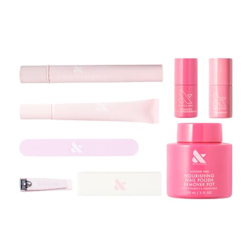 Olive & June Nail Rescue Set | Strengthener, Hardener, Cuticle Oil, Serum, Nail Tools & Nourishing Remover Pot | At-Home Nail Recovery Kit for Dry, Damaged Nails | Vegan, Cruelty-Free