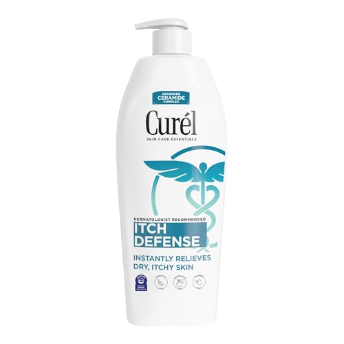 Curel Itch Defense Calming Body Lotion, Moisturizer for Dry, Itchy Skin, Body and Hand Lotion, with Advanced Ceramide Complex, Pro-Vitamin B5, Shea Butter, 13 Oz | Soothes Itchy Skin, Prevents Eczema Flare-Ups, Ceramide Moisturizer, Fragrance-Free, Dermat