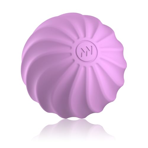 2.5" Mini Massage Ball, 10 Speeds Vibrating Massage Roller Ball for Palm, Hand, Foot, Leg, Neck, Back, Trigger Point Muscle Therapy Ball for Myofascial Release, Plantar Fasciitis Relief (Purple) - color: Purple