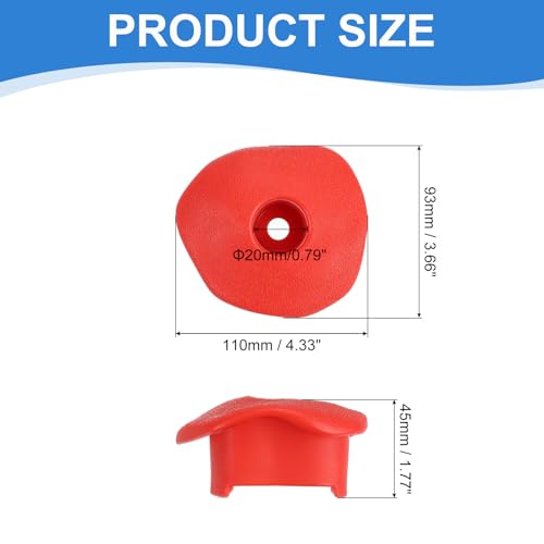 PATIKIL Rock Climbing Holds, Climbing Rock Wall Grips Play Set Climber Attachments with Single Holes for Playground - color: Red, style: Red-D