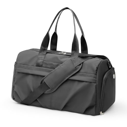 Gym Duffle Bag with Shoe Compartment for Women Men Sports Workout Carry on Weekend Overnight Bag, Grey - color: A8-grey -Large