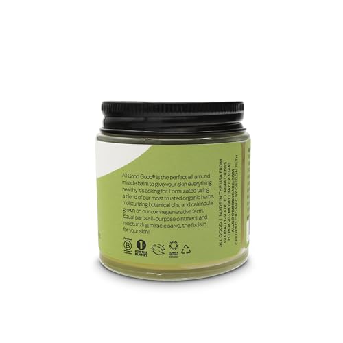 All Good Goop Organic Skin Care Recovery Balm - All Purpose Ointment w/Calendula, Lavender, Beeswax - Chafing Cream, Dry Skin Salve, Cracking Lip Moisturizer - Soothes, Hydrates & Calms - 4oz - size: 4 Ounce (Pack of 1)