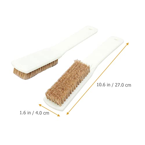 2pcs Walnut Stone Cleaning Brush for Climbing Rocks Boars Hair Brush Handle for Outdoor Climbing