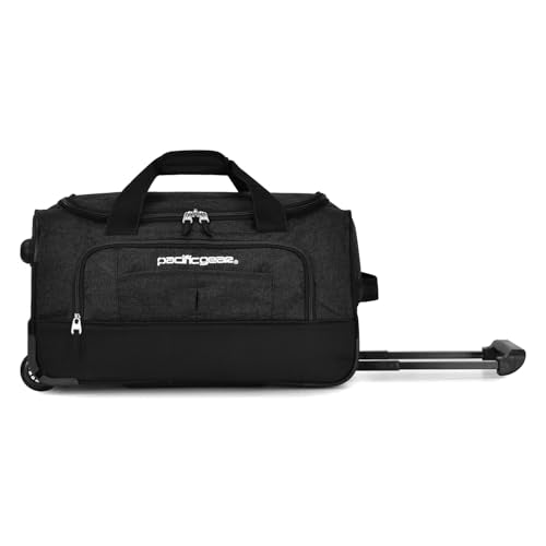 Pacific Gear Duffel Bag with Rolling Wheels - color: Black, size: 21 inch