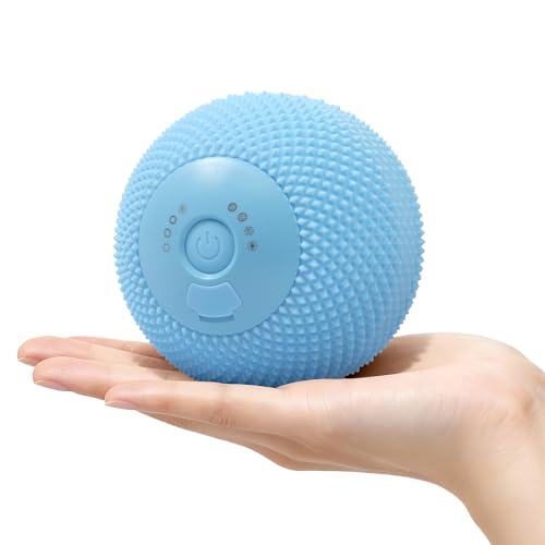 Heating Vibrating Massage Ball with 7 Modes & Memory Function for Myofascial Release, Deep Tissue and Trigger Point Muscle Therapy - Targets Back, Hip, Leg, Neck & Foot (Blue) - color: Blue