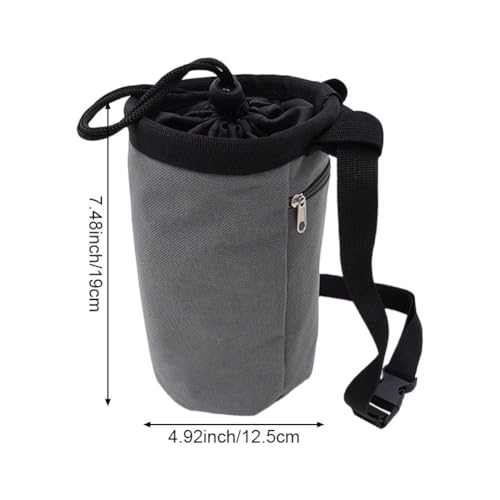 Waterproof Magnesia Sack with Belt Climbing Chalk Bag Magnesia Powder Pouch for Mountaineering Travel Sports Fitness Golf - color: Gray