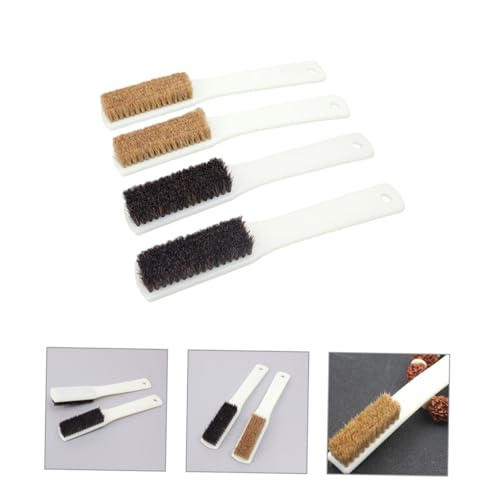 4pcs Climbing Rocks Brush with Thick Boar Hair Bristles and Ergonomic Handle for Chalk Cleaning Bouldering and Indoor Outdoor Use