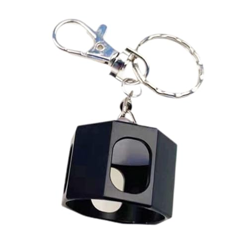 Pool Cue Chalk Holder Chalk Case with Keychain Lightweight Compact Practical Tool Chalk Boxes Chalk Pocket for Games Snooker - color: Black