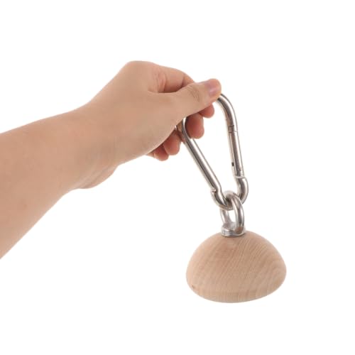 KICHOUSE Wooden Grip Strength Hemisphere Ball for Rock Climbers, Ergonomic Half Sphere Finger Trainer with Natural Wood Texture and Anti-slip Surface for Outdoors and Office Use