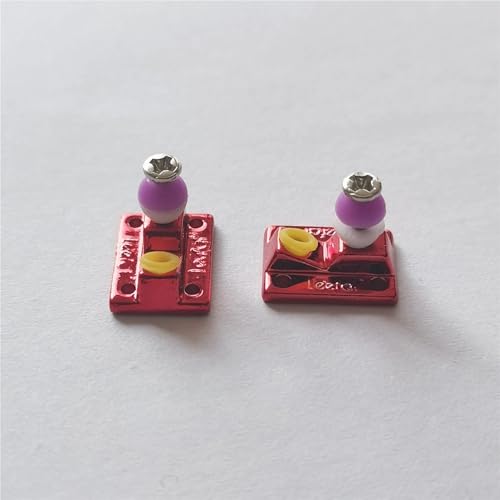 Fingerboard Truck Base with Soft PU Bushing Pivot Cup for Finger Skate Board Professional Mini Skateboard(Inverted red) - color: Inverted Red