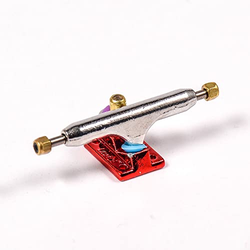 Fingerboard Trucks with Upgraded Urethane Bushings and Pivot Cup,34mm 32mm Width,Normal Kingpin (Red, 32mm) - color: Red, size: 32mm