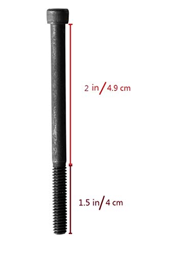 Socket Head Cap Screw, 1/4-20 x 3-1/2", Alloy Steel, Black Oxide, Hex Socket Coarse Thread, 1/4 inch Hexagonal Allen Bolt, Length: 3-1/2 inch, Full Thread (Quantity: 10) - size: 3-1/2