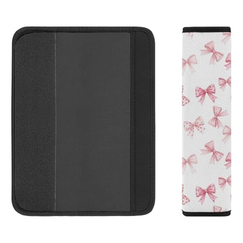 1 Pair Universal Soft and Comfortable Car Seat Belt Pad for Girls and Boys, Most Cars, Kawaii Pink Bow Cute Harness Pads Strap, Neck and Shoulder Support - color: Pattern 710