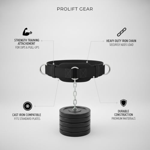 Weighted Dip Belt with Iron Chain for Pull Ups and Dips, Heavy Duty Strength Training Attachment (1 PC) - size: 11.81 x 0.98 x 0.39 in