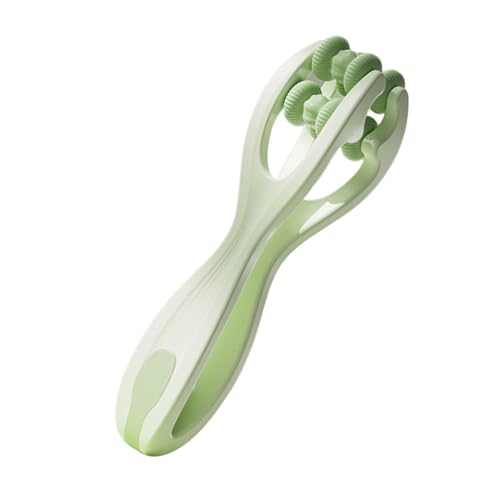 Finger Massager Roller Points Office Massager Double Roller PP Silicone Functional Relief Suitable for Gift Giving Outdoor Occasions, Green - color: Green