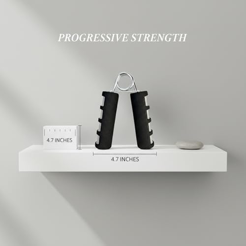 Adjustable Hand Grip Strengthener with Ergonomic TPE Foam Handles for Forearm & Finger Exercise - color: Gray
