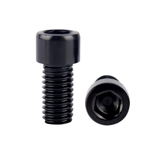 6Pcs Bike Screws M6x10 12 16 18 20 25 30 35mm Stainless Steel Socket Head Cap Allen Hex Bolt (Black, M6 x12mm) - color: Black, size: M6 x12mm
