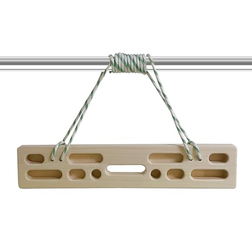 Climbing Hangboard Rock Climbing Training as Climbing Fingerboard with Jugs, Slopes and Edges, Pockets as Door Mounted Training Station Rock Climbing Pull Up Bar