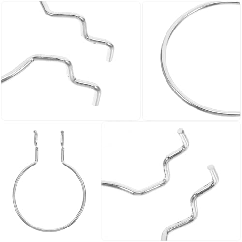10pcs Silver Metal Pegboard Hooks Hanging Board Tool Hangers Pegboard Hardware Accessories for Garage Craft Storage and Industrial Use