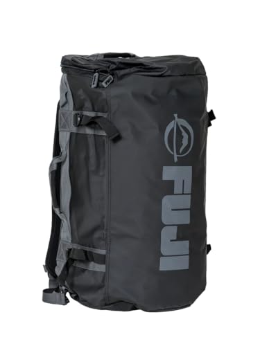 FUJI Unisex Convertible Duffle Backpack, Water-Resistant (Not Waterproof), Multi-Functional Luggage Gym Bag for Men and Women - color: Black/Graphite